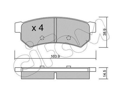 822-846-0 CIFAM CIFAM CHEVROLET Тормозные колодки задн.Lacetti,Daewoo Nubira