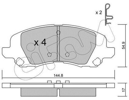 822-861-0 CIFAM Тормозные колодки перед. Lancer VIII/Outlander II/Peugeot 4008 08-