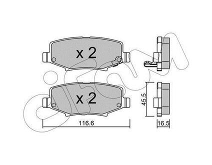 822-863-0 CIFAM Колодки тормозные задн. Compass/Wrangler/Liberty/Cherokee/Nitro 06-