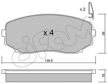 822-872-0 CIFAM CIFAM MAZDA Тормозные кол. пер. CX-7 CX-9