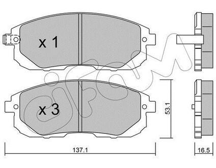 822-876-0 CIFAM CIFAM NISSAN тормозные колодки передн. Tiida 04-, Juke 14-, Maxima QX