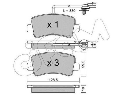 822-899-0 CIFAM CIFAM RENAULT тормозные колодки задн.Master III,Opel Movano10-