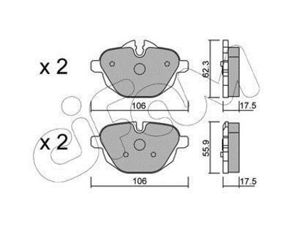 822-920-0 CIFAM Тормозные колодки зад. BMW 5 (F10)/X3 (F25) 10- (TRW)