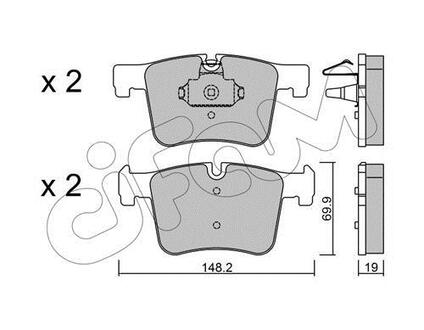 822-961-0 CIFAM CIFAM BMW Колодки торм. передние X3 10-