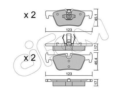 822-962-0 CIFAM CIFAM BMW Колодки торм. зад. F30/F31/F34/F35/F80/X3(F25)