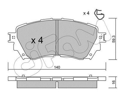 8229940 CIFAM Тормозные колодки (набір)