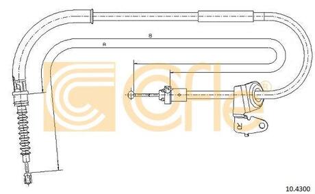 104300 COFLE Трос ручного гальма