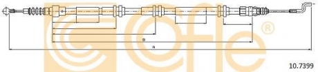 107399 COFLE Трос ручного гальма зад.