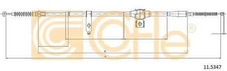 115347 COFLE Трос ручного гальма