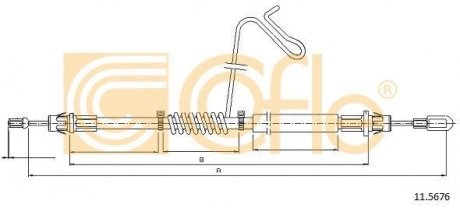 11.5676 COFLE Трос стояночного тормоза