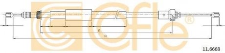 11.6668 COFLE Трос стояночного тормоза