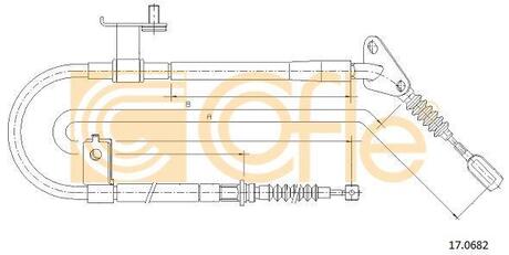 170682 COFLE Трос ручного гальма