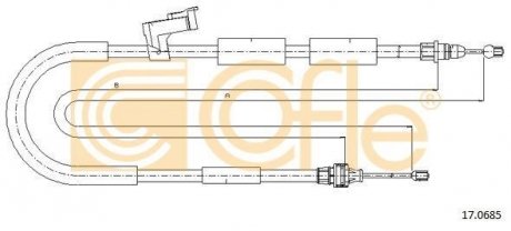 17.0685 COFLE Трос, стояночная тормозная система
