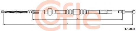 17.2038 COFLE Трос ручного тормоза зад. Mitsubishi Lancer 03-08 Пр. (1525/1308) COFLE 17.2038
