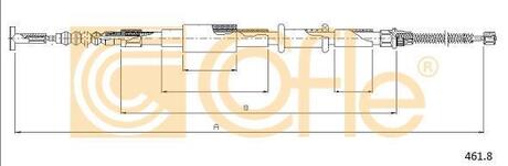 4618 COFLE Трос ручного гальма