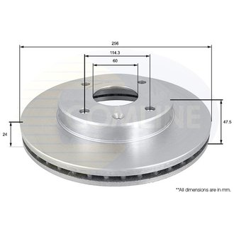 - Диск гальмівний вентильований Comline ADC1054V