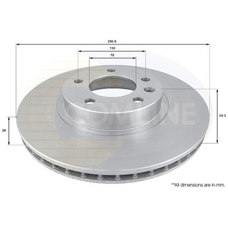 - Диск гальмівний вентильований Comline ADC1118V