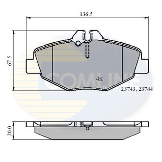 CBP01209 Comline CBP01209 Comline - Тормозные колодки до дисків