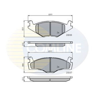 - Гальмівні колодки до дисків Comline CBP0148