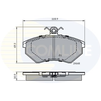 - Гальмівні колодки до дисків Comline CBP0152