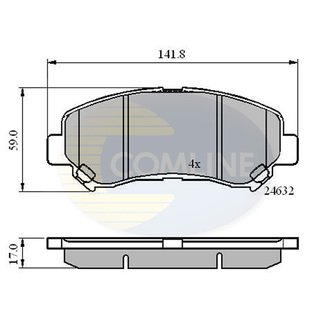 CBP01577 Comline CBP01577 Comline - Тормозные колодки до дисків