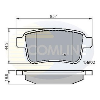 CBP01715 Comline CBP01715 Comline - Тормозные колодки до дисків