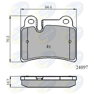 CBP01728 Comline CBP01728 Comline - Тормозные колодки до дисків