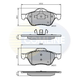- Гальмівні колодки до дисків Comline CBP02017