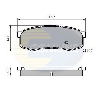 CBP0404 Comline CBP0404 Comline - Тормозные колодки до дисків