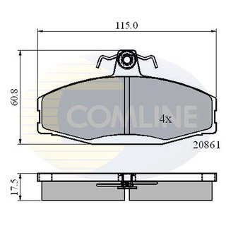 - Гальмівні колодки до дисків Comline CBP0928