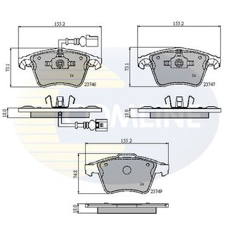 CBP11312 Comline CBP11312 Comline - Тормозные колодки до дисків