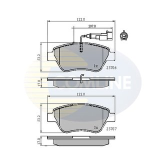 - Гальмівні колодки до дисків Comline CBP11702