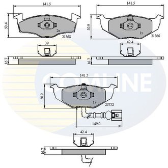 CBP1707 Comline CBP1707 Comline - Тормозные колодки до дисків