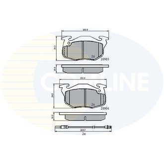 CBP2258 Comline CBP2258 Comline - Тормозные колодки до дисків