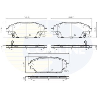 CBP32242 Comline CBP32242 Comline - Тормозные колодки до дисків