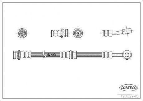 19032945 CORTECO Шланг тормозной