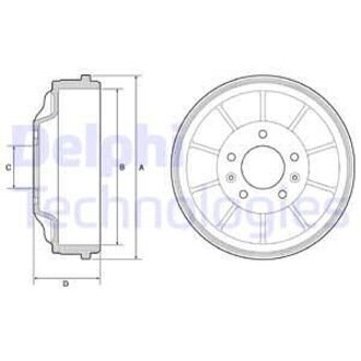 BF562 Delphi Барабан тормозной