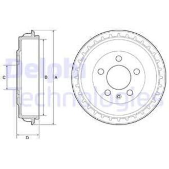 BF563 Delphi Тормозной барабан