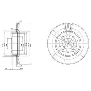 BG2425 Delphi Диск тормозной