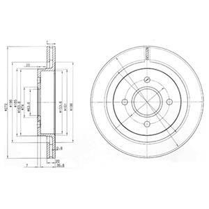 Диск гальмівний Delphi BG2758