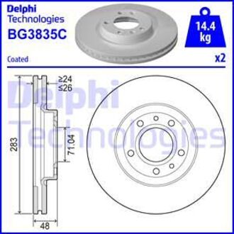 BG3835C Delphi Диск тормозной