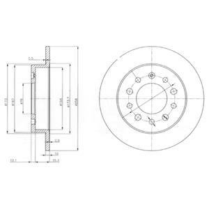 Диск тормозной задний Delphi BG3862