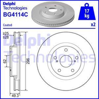 BG4114C Delphi Диск тормозной