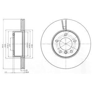 BG4172C Delphi Диск тормозной BMW 1(F20)/2(F22)/3(E90)/X1(E84) \\F D=312mm \\06>>