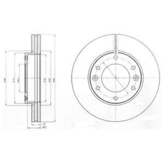 BG4296 Delphi DELPHI HYUNDAI тормозной диск передн.H-1,Starex 06-