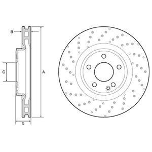 BG4658C Delphi Гальмiвнi диски фарбованi