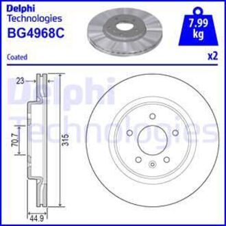 BG4968C Delphi Диск гальмівнийTYL