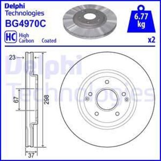 BG4970C Delphi Диск гальмівнийPRZOD