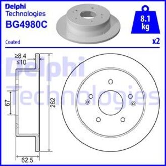 BG4980C Delphi Гальмiвнi диски