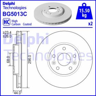 BG5013C Delphi Диск гальмівнийPRZOD